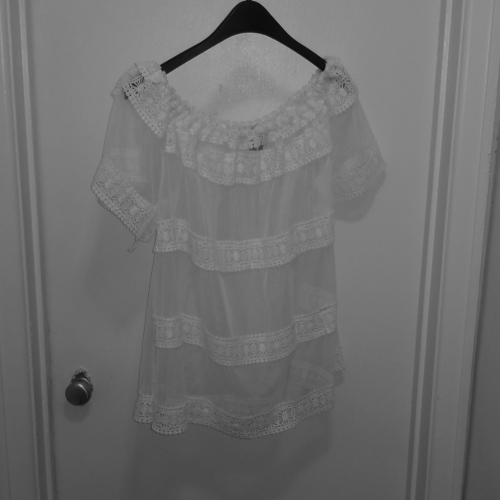 Sheer white shirt